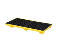 Modular Spill Pallet 123x105x17cm Leak Proof Drum Containment Tray Heavy Duty Oil Tank Sump Platform Industrial Grade Polyethylene Safety Storage Solution