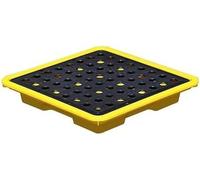 Modular Spill Platform Containment Pallet Warehouses Factory Anti-Leakage Drum Leak-Proof Drain Sump Tray Basement，Spill Collection Tray with Drain Bucket - Heavy Duty Containment Platform f