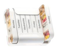 Modular Stackable Dose Keeper with 28 Sections for Morning Noon Evening Night Portions Fill Removable Tray First Box