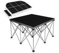 Modular Stage Platform for Performance - Durable Foldable Design with Height Options, Ideal for Singer and Music Events, 1.2x4ft and 3x3ft Stages