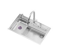 Modular Stainless Steel Undermount Kitchen Sink - 68x45cm Workstation with Corner Drain Dent-Resistant Single Bowl Perfect for Modern Kitchens and Efficient Workflow