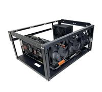Modular Steel Component Housing - Stackable Skeleton with Bare Bone System, Portable Easy Assembly Rack | Vertical Graphics Card Support, Heavy Metal Structure, Compact Replacement Parts Organizer