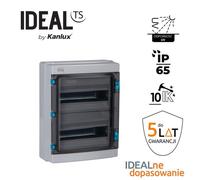 Modular switchgear material 2x13 surface IP65 IK10 N+PE II class door 38454