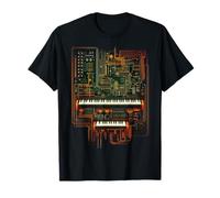 Modular Synthesizer Electronic Music with Keyboard Analogue T-Shirt
