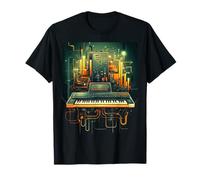 Modular Synthesizer Electronic Music with Keyboard Analogue T-Shirt