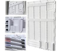 Modular Task Flow System and Chore Chart Wall Mounted Checklist Board with Pen Organiser and Writing pad, for Office, or Classroom Project Management, Family Schedule