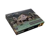 Battle Systems - Modular Fantasy Scenery - Perfect for Roleplaying and Wargames - Multi Level Tabletop Terrain for 28mm Miniatures - Colour Printed Model Diorama - DnD Warhammer (Mead Hall) BSTFWE018