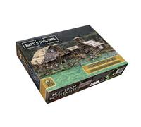 Battle Systems - Modular Fantasy Scenery - Perfect for Roleplaying and Wargames - Multi Level Tabletop Terrain for 28mm Miniatures - Colour Printed Model Diorama - DnD Warhammer (Northern Settlement)