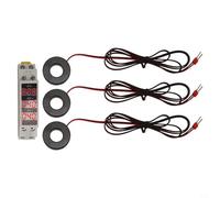 Modular Three-Phase Digital Ammeter for DIN Rail with 35mm Standard Guide Rail and Clear Real-Time Operating Voltage Display