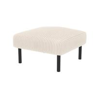 Modular Velvet Sofa Set for 2 Ergonomic Armchair & Ottoman with Side Pocket Sturdy Metal & Wood Frame Ideal for Living Rooms & Small Apartments Beige