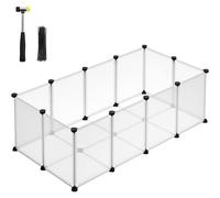 Modular White Plastic Storage Shelves with Connectors