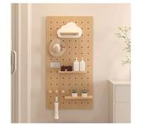 Modular Wooden Pegboard Display, Wall Pegboard Combination Kit for Kitchen, Office, Bathroom Organizer