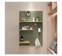 Modular Wooden Pegboard Wall Organizer Kit - Versatile Storage Panels for Bedroom, Office, Study, and Bathroom - Wall-Mounted Display for Shelves & Accessories