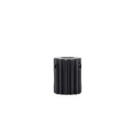 Module 1 Straight Gear 10 Teeth 5mm Hole Black Oxide 45 Steel | 1 Module 10 Tooth 45 Steel Gear with 5mm Bore and Raised Shoulder Step