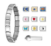 Module Jewelry Findings Beads Module Jewelry Making Part Charm Link Stainless Steel Italian Charm Elegant Modular Wrist Accessory