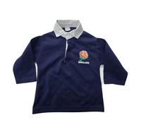 Module One Unisex Kids Navy Long Sleeve England Supporters Rugby Polo Shirt Size 22-33 - Kids Rugby Jersey, England Rugby Fan, Kids Team Sports Shirt