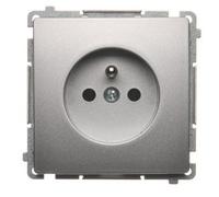 16A 250V Silver Simon Basic BMGZ1.01/43 Single Socket with/u