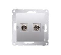 MODULE SILVER MATT SOCKET 2X TV TYPE F PREMIUM 54 DASF2.01/43