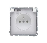 MODULE WHITE 1X Z/U SOCKET WITH SMOKE FLAP BASIC BMGZ1B.01/11A