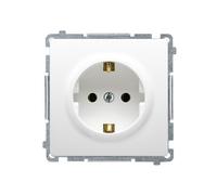 Module white socket 1 x Schuko screw terminals basic BMGSZ1.01/11