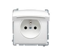 MODULE WHITE SOCKET 1X Z/U WITH COVERS WITH BASIC BMGZ1BZ.01/11