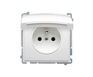 MODULE WHITE SOCKET 1X Z/U WITH COVERS WITH BASIC BMGZ1BZ.01/11