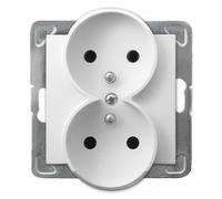 MODULE WHITE SOCKET 2X Z/U SCREW TERMINALS GP-2YRZ/m/00