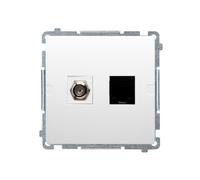 MODULE WHITE TV SOCKET TYPE F + BASIC SOCKET BMAFRJ45.01/11