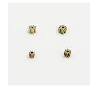 Modulus 7T 8T 9T Gear Pinion Teeth Metal Copper Brass Transimission Gear Gearwheel 1mm Shaft 0.4M-9T ICXLPMC