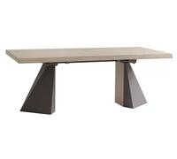 Modum Elite Sand Birch Italian 6-8 Seater Extending Double Pedestal Dining Table