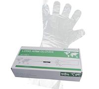 MODUODUO 100 Pcs Long Arm Gloves,Disposable Insemination Gloves,Soft Plastic Disposable Gloves for Cattle Pig Swine Sheep Goat Cleaning Prepare