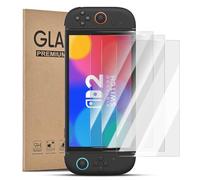 Modurio 3-Pack Screen Protector for Nintendo Switch 2 Console, 9H Hardness Tempered Glass with HD Clear Bubble-Free, Anti-Fingerprint Switch 2 Screen Protector for Nintendo Switch 2