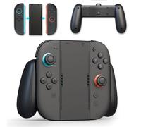 Modurio Joy-Con Controller Grip for Switch 2 - Ergonomic Controller Comfort Grip for Joy Cons - Large Controller Grips for Switch 2 Gaming - Black