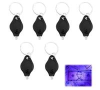 Modurio Mini Keychain Flashlight, Note Checker UV Light for Bank Notes, Small Keyring Torch for Emergency Lighting - Money Checker Pen for Cashiers, Retail, Travel