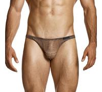 Modus Vivendi Underwear, Abstract Net Low Cut Brief, Brown, male's Size S, Pack of 1