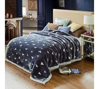 MODUSKYE Mink Blankets 10lb Korean Heavy Plush 78"x90" 2 Layer Mink Blankets Geometric Pattern Full Soft Cozy Raschel Bedding Blanket for Autumn Spring