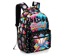 Moduyok School Backpack for Boys Boys Backpack for Kids Children Teens Elementary Middle School Students Bookbag Ages 6-18, Ice Cream Baseball, One Size