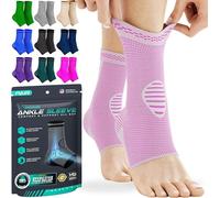 MODVEL Ankle Brace Compression Sleeve - Support for Injury Recovery, Plantar Fasciitis, Joint Pain, Tendonitis & Sports Use - Men & Women