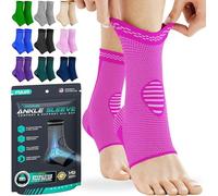 MODVEL Ankle Brace Compression Sleeve - Support for Injury Recovery, Plantar Fasciitis, Joint Pain, Tendonitis & Sports Use - Men & Women