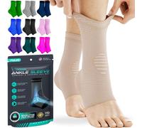MODVEL Ankle Brace Compression Sleeve - Support for Injury Recovery, Plantar Fasciitis, Joint Pain, Tendonitis & Sports Use - Men & Women