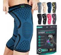 MODVEL Knee Brace Compression Sleeve - 2 Pack Support for Joint Pain Relief, ACL, Arthritis, Meniscus Tear & Best Knee Support for Sprained Ankle (2XL)