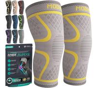 MODVEL Knee Brace Compression Sleeve - 2 Pack Support for Running, Gym, Joint Pain, A rthritis, Injury Recovery & Sports Use (S)