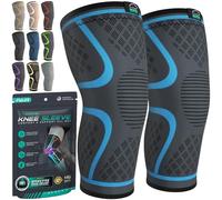 MODVEL Knee Braces Compression Sleeve Women & Men - 2 Pack, Running Knee Support, ACL & Arthritis Pain Relief, Joint Pain, Meniscus Tear, & Every day use (M)