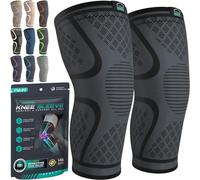 MODVEL Knee Braces for Knee Pain Women & Men - 2 Pack, Running Knee Support, Sports Knee Compression Sleeve, for Joint Pain, Meniscus Tear, Arthritis & Every day use (M)
