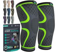 MODVEL Knee Support Compression Sleeve Women & Men - 2 Pack, Running Knee Brace, ACL & Arthritis Pain Relief, Joint Pain, Meniscus Tear, & Every day use (3XL)