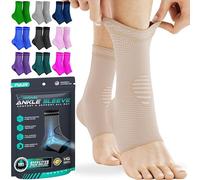 MODVEL Medical Ankle Compression Sleeve - Small Skin-Toned Support for Pain Relief, Swelling & Injury Recovery - Neutral Fit for Everyday Therapy