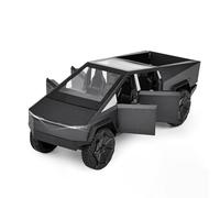 MODVKVK Tesla Cybertruck 1:32 Model Car, Toy Trucks With Light & Music, Pull Back Function, Alloy Die-Cast, Great Mini Vehicle Toy for Children Ages 3 and Up and Car Collectors (Black)