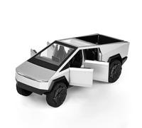 MODVKVK Tesla Cybertruck 1:32 Model Car, Toy Trucks With Light & Music, Pull Back Function, Alloy Die-Cast, Great Mini Vehicle Toy for Children Ages 3 and Up and Car Collectors (Silver)