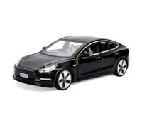 MODVKVK Tesla Model 3 1:32 Model Car, Toy Car With Light & Music, Pull-Back Function, Alloy Die-Cast, Ideal for Children From 3 Years & Collectors (Black)