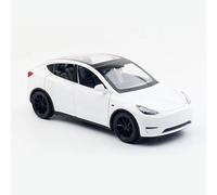 MODVKVK Tesla Model Y 1:32 Model Car, Toy Car With Light & Music, Pull-Back Function, Alloy Die-Cast, Ideal for Children From 3 Years & Collectors (White)